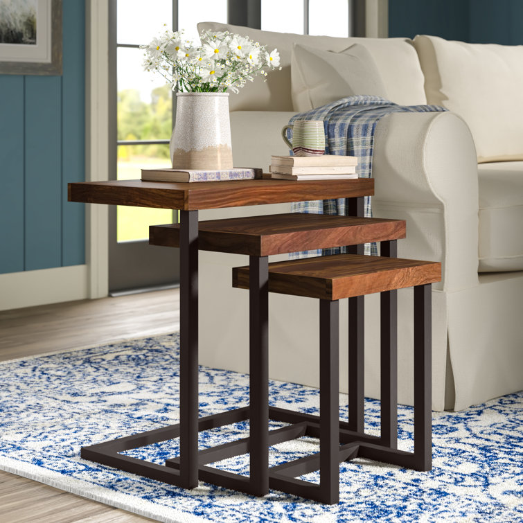 Trent Austin Design® Crenata 24'' Tall Solid Wood C Table Nesting